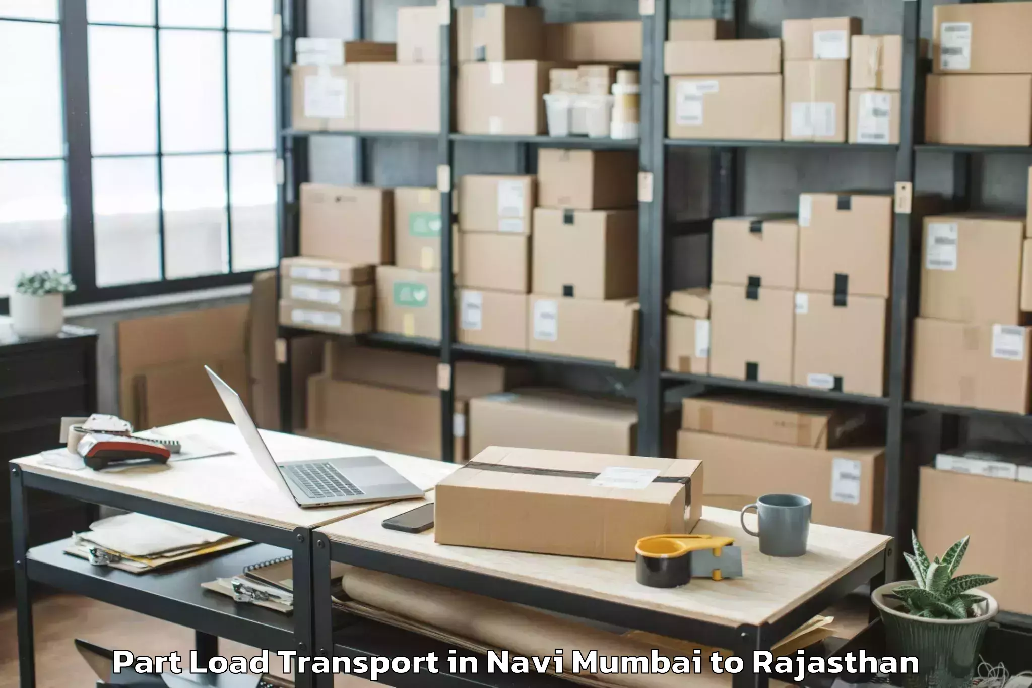 Affordable Navi Mumbai to Ajmer Part Load Transport